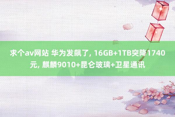 求个av网站 华为发飙了, 16GB+1TB突降1740元, 麒麟9010+昆仑